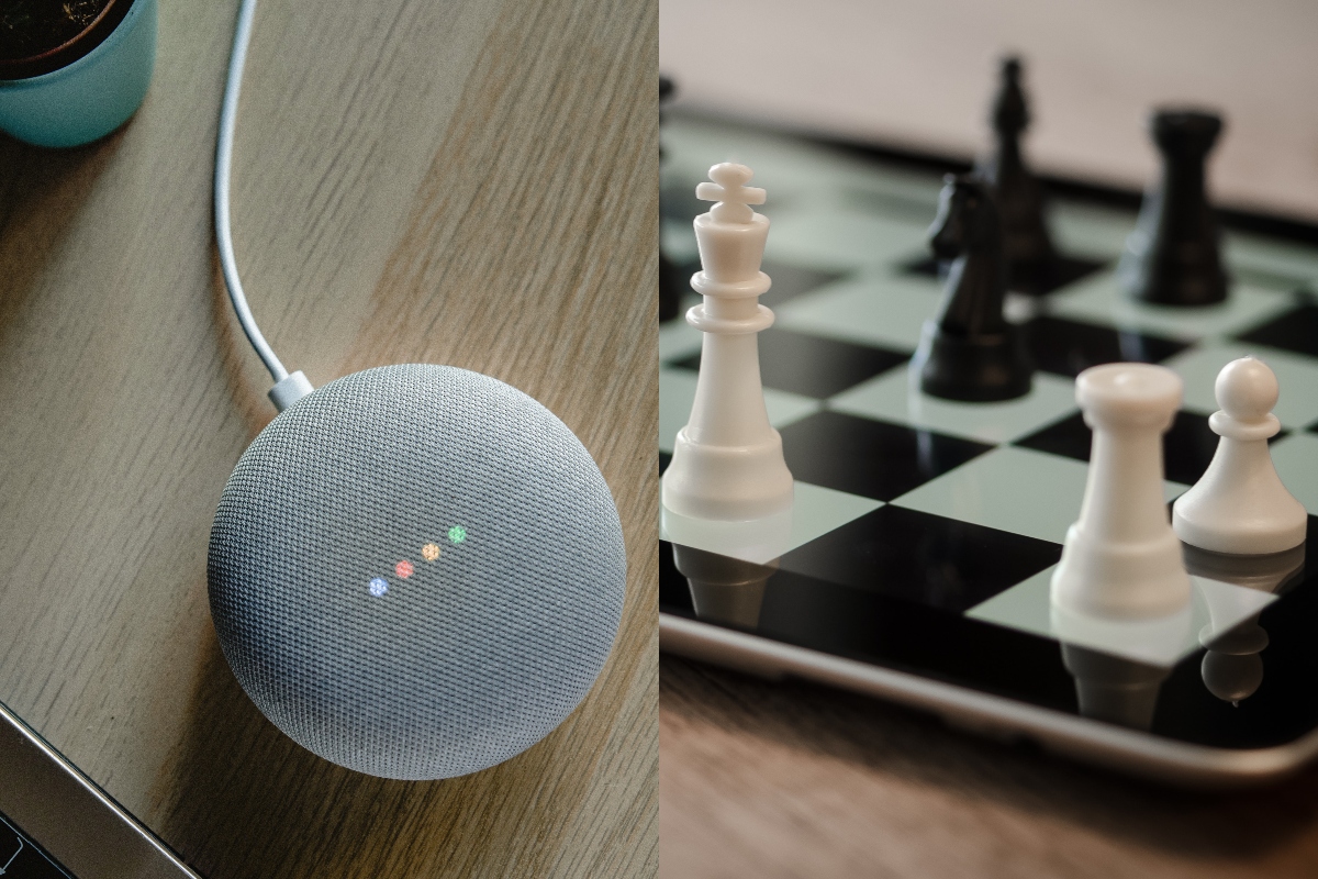 Gambito de dama con Alexa y Google Assistant