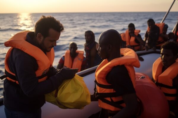 inmigrantes rescatados cerca de Águilas