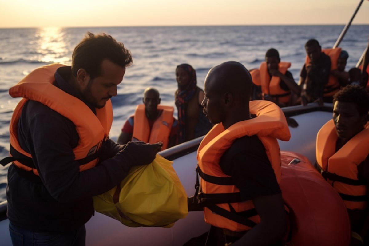inmigrantes rescatados cerca de Águilas