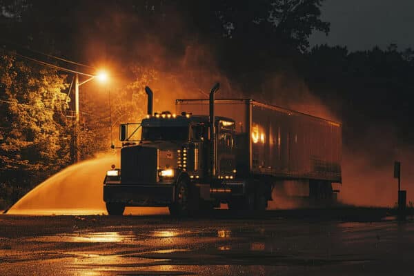 camion en llamas